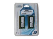 Crucial 4GB DDR3 SO-DIMM PC3 8500 Dual Channel Laptop Memory Kit $60.99