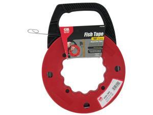 GARDNER BENDER Fish Tape, Steel, Deluxe, Shatterproof Housing, Refillable, 50.00 in. x 0.13 in. x 0.60 in. GARDNER BENDER Fish Tape, Steel, Deluxe, Shatterproof Housing, Refillable, 50.00 in. x 0.13 in. x 0.60 in.