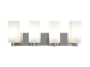 Access Lighting Archi Wall/Vanity Fixtures - 4 Light Brushed Steel Finish w/ Opal Glass Brushed Steel Bathroom Lighting Access Lighting Archi Wall/Vanity Fixtures - 4 Light Brushed Steel Finish w/ Opal Glass Brushed Steel Bathroom Lighting