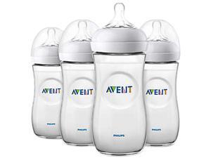 Philips Avent Natural Baby Bottle, Clear, 11 oz., 4pk, SCF016/47 Philips Avent Natural Baby Bottle, Clear, 11 oz., 4pk, SCF016/47