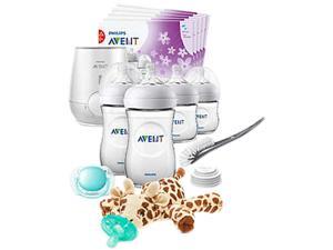 Philips Avent Natural All in One Gift Set with Snuggle Giraffe, SCD205/08 Philips Avent Natural All in One Gift Set with Snuggle Giraffe, SCD205/08