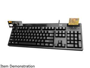 Adesso AKB-630RB Smart Card Reader&Magnetic Strip Reader USB keyboard, featuring antimicrobial and 2X print, high profile keycap, perfect for identification and Point of Sales Adesso AKB-630RB Smart Card Reader&Magnetic Strip Reader USB keyboard, featuring antimicrobial and 2X print, high profile keycap, perfect for identification and Point of Sales