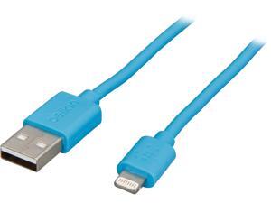 Belkin Lightning to USB ChargeSync Cable 4' - Blue F8J023bt04-BLU Belkin Lightning to USB ChargeSync Cable 4' - Blue F8J023bt04-BLU