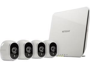 NETGEAR Arlo Smart Home Security Camera System - 4 HD, 100% Wire-Free, Indoor / Outdoor Cameras with Night Vision Battery Powered - VMS3430-100NAS NETGEAR Arlo Smart Home Security Camera System - 4 HD, 100% Wire-Free, Indoor / Outdoor Cameras with Night Vision Battery Powered - VMS3430-100NAS