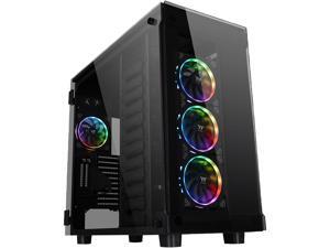 Thermaltake View 91 RGB PLUS Tempered Glass XL-ATX Vertical GPU Modular Black Gaming Super Tower Computer Case CA-1I9-00F1WN-00 Thermaltake View 91 RGB PLUS Tempered Glass XL-ATX Vertical GPU Modular Black Gaming Super Tower Computer Case CA-1I9-00F1WN-00