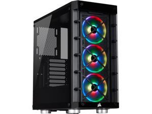 Corsair Crystal iCUE 465X RGB CC-9011188-WW Black Steel / Plastic / Tempered Glass ATX Mid Tower Computer Case Corsair Crystal iCUE 465X RGB CC-9011188-WW Black Steel / Plastic / Tempered Glass ATX Mid Tower Computer Case