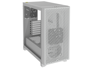 CORSAIR 3000D AIRFLOW Mid-Tower PC Case - White - 2x SP120 ELITE Fans - Four-Slot GPU Support – Fits up to 8x 120mm fans - High-Airflow Design