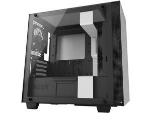 NZXT H400 - MicroATX PC Gaming Case - Tempered Glass Panel - All-Steel Construction - Enhanced Cable Management System - Water Cooling Ready - White/Black NZXT H400 - MicroATX PC Gaming Case - Tempered Glass Panel - All-Steel Construction - Enhanced Cable Management System - Water Cooling Ready - White/Black