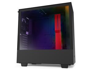 NZXT H510i - Compact ATX Mid-Tower PC Gaming Case - Front I/O USB Type-C Port - Vertical GPU Mount - Tempered Glass Side Panel - Integrated RGB Lighting- Water-Cooling Ready - Black/Red NZXT H510i - Compact ATX Mid-Tower PC Gaming Case - Front I/O USB Type-C Port - Vertical GPU Mount - Tempered Glass Side Panel - Integrated RGB Lighting- Water-Cooling Ready - Black/Red