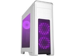 DIYPC D480-W-RGB White Dual USB 3.0 ATX Mid Tower Gaming Computer Case with Build-in 3 x RGB LED Fans (Pre-Installed) and RGB Remote Control DIYPC D480-W-RGB White Dual USB 3.0 ATX Mid Tower Gaming Computer Case with Build-in 3 x RGB LED Fans (Pre-Installed) and RGB Remote Control