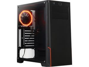 DIYPC M28-TG Black USB3.0 Steel/ Tempered Glass ATX Mid Tower Gaming Computer Case w/Tempered Glass Side Panel, 1 x Red ... DIYPC M28-TG Black USB3.0 Steel/ Tempered Glass ATX Mid Tower Gaming Computer Case w/Tempered Glass Side Panel, 1 x Red ...