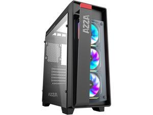 AZZA Obsidian 270 CSAZ-270 Black Steel / Tempered Glass ATX Mid Tower Computer Case AZZA Obsidian 270 CSAZ-270 Black Steel / Tempered Glass ATX Mid Tower Computer Case