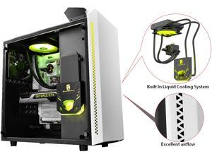 DEEPCOOL Gamer Storm BARONKASE LIQUID White ATX Mid Tower with 120mm AIO water cooling system pre-installed SECC /Tempered Glass Computer Case with controllable RGB lighting system DEEPCOOL Gamer Storm BARONKASE LIQUID White ATX Mid Tower with 120mm AIO water cooling system pre-installed SECC /Tempered Glass Computer Case with controllable RGB lighting system