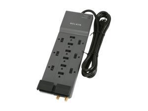 BELKIN BE112230-08 8 Feet 12 Outlets 3780 Joules Surge Protector with Telephone and Coaxial Protection BELKIN BE112230-08 8 Feet 12 Outlets 3780 Joules Surge Protector with Telephone and Coaxial Protection