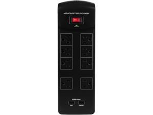 Monster 121895-00 Core Power 800 8-Outlet Surge Protector with USB Charging, Black Monster 121895-00 Core Power 800 8-Outlet Surge Protector with USB Charging, Black
