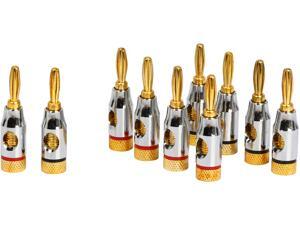 Coboc BA-OPENSCREW-5P High-Quality Copper Speaker Banana Plug w/ Color Coded, Open Screw Type,5 Pair Per Package Coboc BA-OPENSCREW-5P High-Quality Copper Speaker Banana Plug w/ Color Coded, Open Screw Type,5 Pair Per Package
