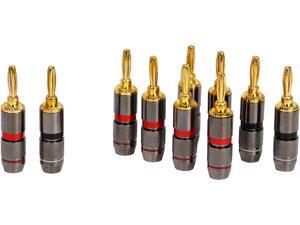 Coboc BA-CLOSESCREW-5P High-Quality Copper Speaker Banana Plug,Close Screw Type,5 Pair Per Package Coboc BA-CLOSESCREW-5P High-Quality Copper Speaker Banana Plug,Close Screw Type,5 Pair Per Package