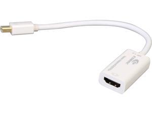 Coboc AD-MDP2HD4K-6-WH 6 inch White Color Mini DisplayPort V1.2(Thunderbolt Compatible) to HDMI Passive Video Adapter Converter w/Audio - MiniDP/mDP to HDMI - 4K x 2K Coboc AD-MDP2HD4K-6-WH 6 inch White Color Mini DisplayPort V1.2(Thunderbolt Compatible) to HDMI Passive Video Adapter Converter w/Audio - MiniDP/mDP to HDMI - 4K x 2K