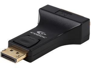 Coboc CL-AD-DP2DVI-BK Compact Design DisplayPort to DVI-I Passive Adapter Converter,Gold Plated,Black -Latching DP to DVI-I - 1920 x 1200 Resolution Coboc CL-AD-DP2DVI-BK Compact Design DisplayPort to DVI-I Passive Adapter Converter,Gold Plated,Black -Latching DP to DVI-I - 1920 x 1200 Resolution