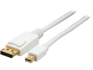 Coboc 10 ft. DisplayPort Male to Mini DisplayPort Male Cable (White) Coboc 10 ft. DisplayPort Male to Mini DisplayPort Male Cable (White)