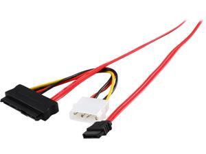 Coboc SFF8482-SATA-0.5M 0.5meter 30AWG Internal SAS 29-Pin SFF-8482 to 7-pin SATA Data Cable with Molex 4-pin LP4 Power Coboc SFF8482-SATA-0.5M 0.5meter 30AWG Internal SAS 29-Pin SFF-8482 to 7-pin SATA Data Cable with Molex 4-pin LP4 Power