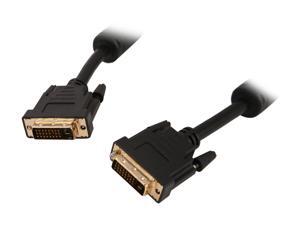 Rosewill Model RCAB-11054 - Black 10-Foot DVI-D (24+1) Male
to DVI-D (24+1) Male Digital Dual Link Cable, Gold Plated, with Ferrite Cores, 28 AWG Rosewill Model RCAB-11054 - Black 10-Foot DVI-D (24+1) Male
to DVI-D (24+1) Male Digital Dual Link Cable, Gold Plated, with Ferrite Cores, 28 AWG