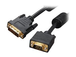 Rosewill RCDV-11005 - DVI Cable/ Black, 3-Foot DVI-I Male to VGA Male Cable Rosewill RCDV-11005 - DVI Cable/ Black, 3-Foot DVI-I Male to VGA Male Cable