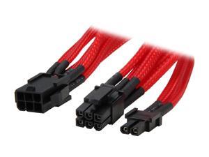Rosewill RCDV-12008 - 9.84" Single Sleeve 6-Pin to 6 + 2-Pin VGA Extension Cable - Male to Female Rosewill RCDV-12008 - 9.84" Single Sleeve 6-Pin to 6 + 2-Pin VGA Extension Cable - Male to Female