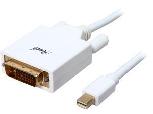 Rosewill RCDC-14020 - 15-Foot White Mini DisplayPort to DVI Cable - 32 AWG, Male to Male Rosewill RCDC-14020 - 15-Foot White Mini DisplayPort to DVI Cable - 32 AWG, Male to Male