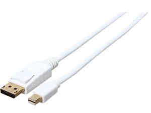 Rosewill RCDC-14026 - 6-Foot White Mini DisplayPort to Display Cable - 32 AWG, Male to Male Rosewill RCDC-14026 - 6-Foot White Mini DisplayPort to Display Cable - 32 AWG, Male to Male