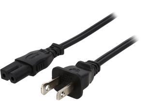 Rosewill RCPC-14017 - 6-Foot 18 AWG 2-Slot AC Power Cord / Cable for Laptops & Notebooks (C7/1-15P) - Black Rosewill RCPC-14017 - 6-Foot 18 AWG 2-Slot AC Power Cord / Cable for Laptops & Notebooks (C7/1-15P) - Black