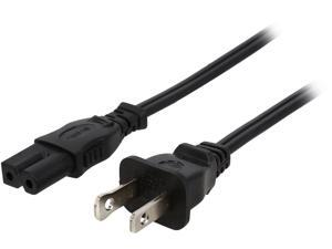 Rosewill RCPC-14019 - 15-Foot 18 AWG 2-Slot AC Power Cord / Cable for Laptops & Notebooks (C7/1-15P) - Black Rosewill RCPC-14019 - 15-Foot 18 AWG 2-Slot AC Power Cord / Cable for Laptops & Notebooks (C7/1-15P) - Black