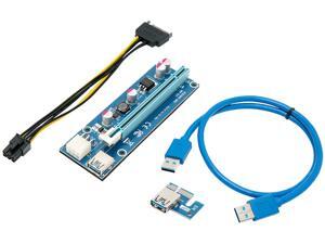Rosewill RCRC-18001 Mining Card, Riser Card, PCIe (PCI Express) 16x to 1x Riser Adapter, USB 3.0 Extension Cable 60cm, 6 pin PCI-E to SATA Power Cable, GPU Riser Adapter, Ethereum Mining Riser Card Rosewill RCRC-18001 Mining Card, Riser Card, PCIe (PCI Express) 16x to 1x Riser Adapter, USB 3.0 Extension Cable 60cm, 6 pin PCI-E to SATA Power Cable, GPU Riser Adapter, Ethereum Mining Riser Card