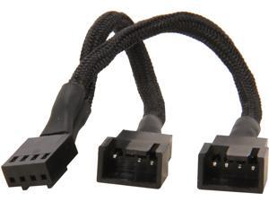 SilverStone All Black Sleeved 1-to-2 Sleeved PWM Fan Splitter Cable (CPF01) SilverStone All Black Sleeved 1-to-2 Sleeved PWM Fan Splitter Cable (CPF01)