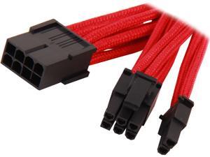 Silverstone PP07-PCIR Sleeved Extension Power Supply Cable, 1 x 8pin to PCI-E 8pin(6+2) Connector Silverstone PP07-PCIR Sleeved Extension Power Supply Cable, 1 x 8pin to PCI-E 8pin(6+2) Connector