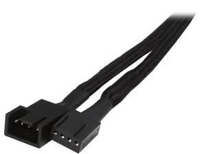 Silverstone All Black Sleeved PWM Fan Power Extension Cable (CPF03) Silverstone All Black Sleeved PWM Fan Power Extension Cable (CPF03)