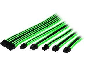 Thermaltake AC-034-CN1NAN-A1 11.81 in. (All Cables) TtMod Sleeve Extension Power Supply Cable Kit ATX/EPS/8-pin PCI-E/6-pin PCI-E with Combs Green/Black Thermaltake AC-034-CN1NAN-A1 11.81 in. (All Cables) TtMod Sleeve Extension Power Supply Cable Kit ATX/EPS/8-pin PCI-E/6-pin PCI-E with Combs Green/Black