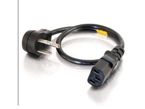 C2G 27900 18 AWG Universal Flat Panel TV Power Cord - NEMA 5-15P to IEC320C13, TAA Compliant, Black (1.5 Feet, 0.45 Meters) C2G 27900 18 AWG Universal Flat Panel TV Power Cord - NEMA 5-15P to IEC320C13, TAA Compliant, Black (1.5 Feet, 0.45 Meters)