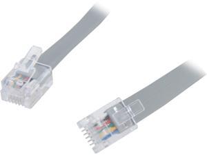 C2G 09599 RJ12 Modular Telephone Cable, Silver (14 Feet, 4.26 Meters) C2G 09599 RJ12 Modular Telephone Cable, Silver (14 Feet, 4.26 Meters)