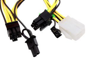 Athena Power CABLE-EPCIE1628 1.33 ft. PCI Express 6-Pin to Dual 8(6+2) Pin Linear Extension Power Converter Athena Power CABLE-EPCIE1628 1.33 ft. PCI Express 6-Pin to Dual 8(6+2) Pin Linear Extension Power Converter