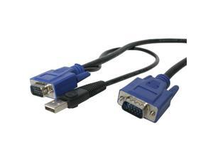 StarTech 10 ft. Ultra-Thin USB 2-in-1 KVM Cable SVECONUS10 StarTech 10 ft. Ultra-Thin USB 2-in-1 KVM Cable SVECONUS10