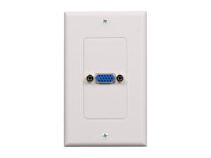 StarTech VGAPLATE Single Outlet 15-Pin Female VGA Wall Plate - White StarTech VGAPLATE Single Outlet 15-Pin Female VGA Wall Plate - White