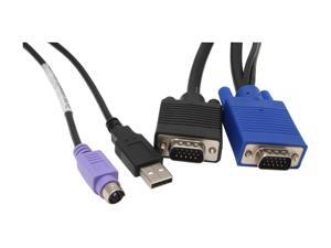 LINKSKEY 6 ft. 3-in-1 USB PS/2 KVM Combo Cable C-KVM-SC6 LINKSKEY 6 ft. 3-in-1 USB PS/2 KVM Combo Cable C-KVM-SC6