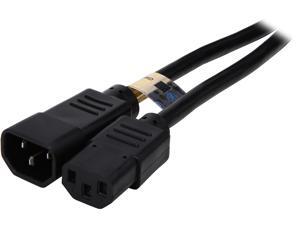 Tripp Lite Model P004-002-13A 2 ft. Black 16AWG SJT, 13A, 100-250V IEC-320-C14 to IEC-320-C13 Power Cord Male to Female Tripp Lite Model P004-002-13A 2 ft. Black 16AWG SJT, 13A, 100-250V IEC-320-C14 to IEC-320-C13 Power Cord Male to Female