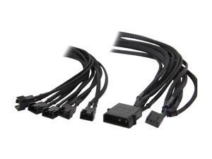 Evercool EC-DF001 1.47 ft. Supports 5 PWM Fans Black Braided Cable Male to Male Evercool EC-DF001 1.47 ft. Supports 5 PWM Fans Black Braided Cable Male to Male