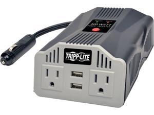 Tripp Lite 400W Car Power Inverter with 2 Outlets & 2 USB Charging Ports, Ultra-Compact (PV400USB) Tripp Lite 400W Car Power Inverter with 2 Outlets & 2 USB Charging Ports, Ultra-Compact (PV400USB)