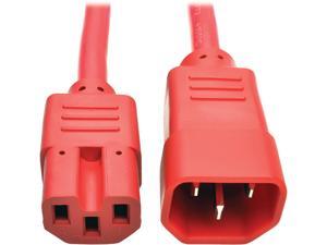 Tripp Lite Heavy-Duty Computer Power Cord, 15A, 14 AWG (IEC-320-C14 to IEC-320-C15), Red, 2 ft. (P018-002-ARD) Tripp Lite Heavy-Duty Computer Power Cord, 15A, 14 AWG (IEC-320-C14 to IEC-320-C15), Red, 2 ft. (P018-002-ARD)
