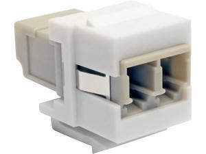 Tripp Lite Duplex Multimode Fiber Coupler Keystone Jack LC to LC White (N455-000-WH-KJ) Tripp Lite Duplex Multimode Fiber Coupler Keystone Jack LC to LC White (N455-000-WH-KJ)