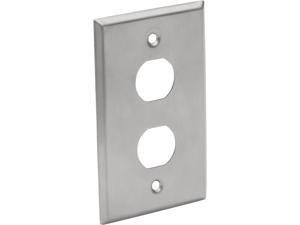 Tripp Lite RJ45 Bulkhead Wall Plate 2 Cutouts Industrial Metal Single Gang (N206-FP02-IND) Tripp Lite RJ45 Bulkhead Wall Plate 2 Cutouts Industrial Metal Single Gang (N206-FP02-IND)