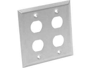Tripp Lite RJ45 Bulkhead Wall Plate 4 Cutouts Industrial Metal Single Gang (N206-FP04-IND) Tripp Lite RJ45 Bulkhead Wall Plate 4 Cutouts Industrial Metal Single Gang (N206-FP04-IND)